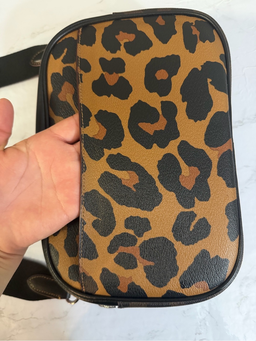 Coach Leopard Print Crossbody Bag in Brown and Black - Picture 8 of 11